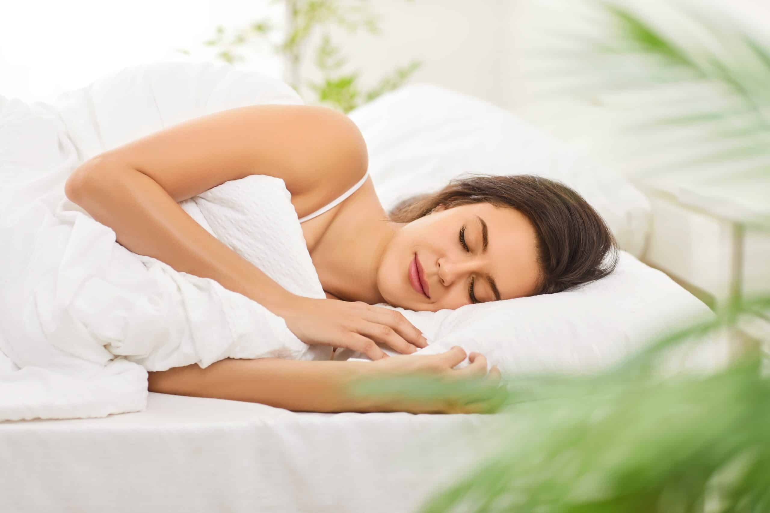 Healthy,Sleep,,Girl,Getting,Good,Rest,,Calm,Sleeping,Young,Woman